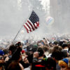 Students gather on 4/20 waving an American Flag at Colorado University, where many board members detest 4/20.