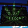 A pot leaf overlays a "Welcome to Colorado" sign where new rules are going to be put into place about legalizing cannabis.