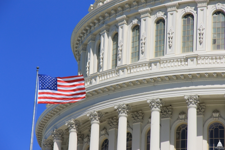 For the first time in 75 years a hemp made American flag flies over the U.S. capitol.
