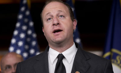 UNITED STATES - JUNE 26: Rep. Jared Polis, D-Colo., speaks at a news conference in the Capitol Visitor Center to express support for the Supreme Court's ruling that the Defense of Marriage Act is unconstitutional and the court's declining to rule on California's Proposition 8, which defined marriage as between one man and one woman. (Photo By Tom Williams/CQ Roll Call)