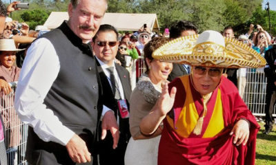 Dalai Lama and Vicente Fox in Guanajuato
