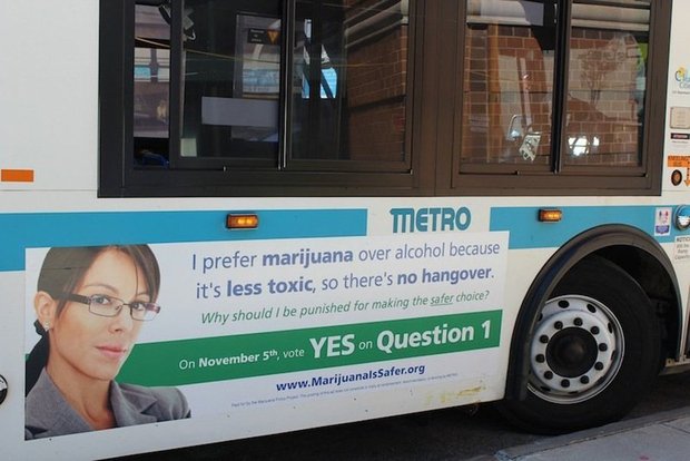 Marijuana Policy Project bus ad in Portland Maine | Cannabis Legalization