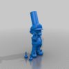A blue Mario bong made by 3D printer poses for the camera.