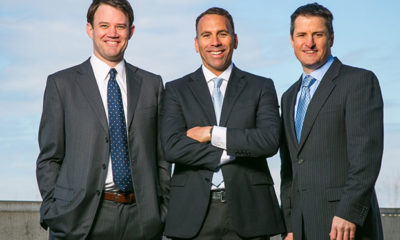 Group shot of 3 men in suits from Christian Groh of Privateer Holdings company, who believe in investing in the cannabis industry.