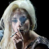 Lady Gaga puffs on a joint as Senator Jeff Sessions uses her as an example of the perils of marijuana use.