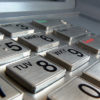 ATM digits on a cash machine