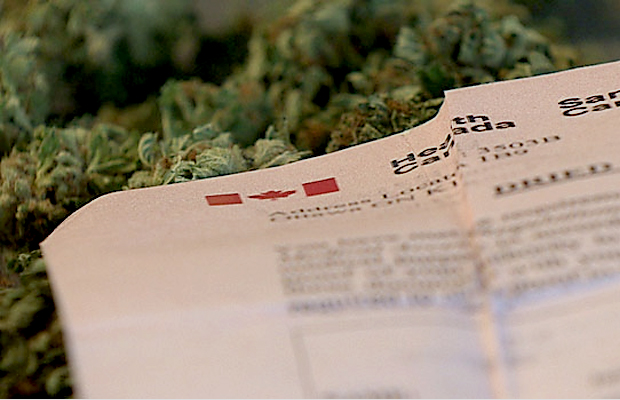 A bag of marijuana with a sticker marking it as contraband in Canada, which the organization Health Canada is urging citizens to destroy.
