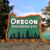 A welcome to Oregon sign greets many people seeking marijuana in this newly legalized state.