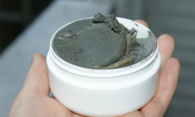 An open container full of Xternal’s infused mud mask.