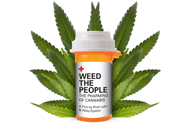 A pot leaf and prescription bottle make up the logo for the "Weed The People," a documentary by Ricki Lake and Appy Epstein.