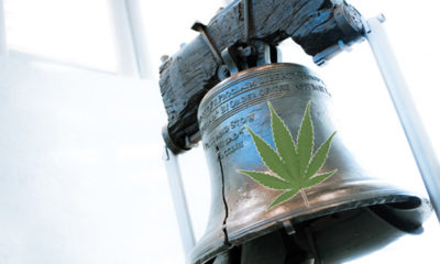 A pot leaf on the Liberty Bell marks the first steps Pennsylvania is taking towards legalizing medical marijuana.