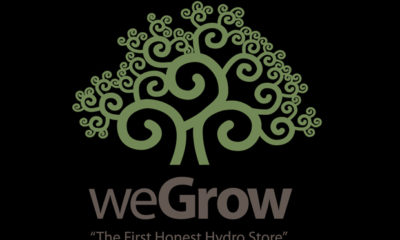 The logo for WeGrow, the first company to openly cater to marijuana growers.