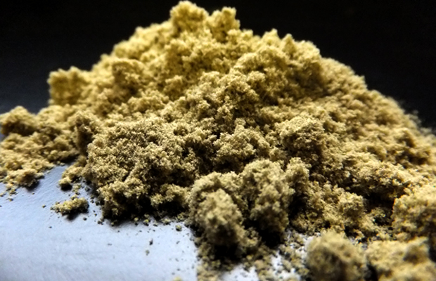 A pile of kief, the original cannabis extract.