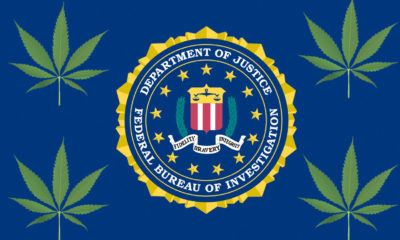 FBI Flag with Pot Leaves