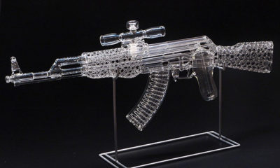A Glass AK-47 On Display