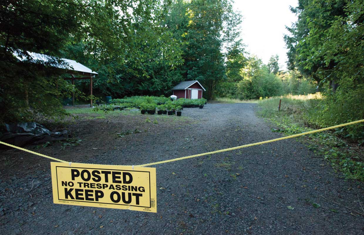 TKO Reserve warns the public not to trespass on their outdoor grow.