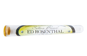 A tube that holds a pre-roll joint from Ed Rosenthal's select collection.