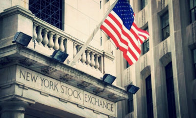 New York Stock Exchange Exterior Flag