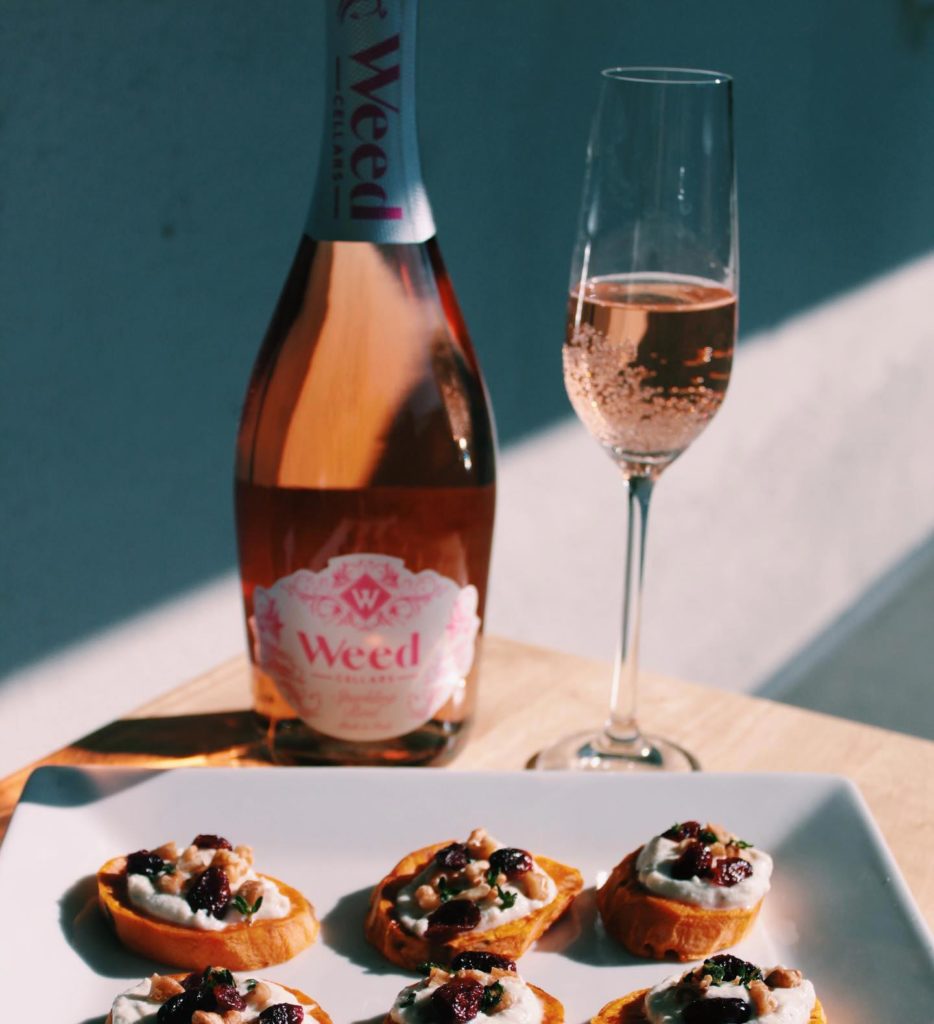 Weed Cellars Sparking Rose and Prosecco