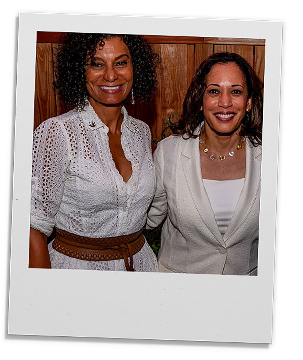 Wanda James with Vice President Kamala Harris