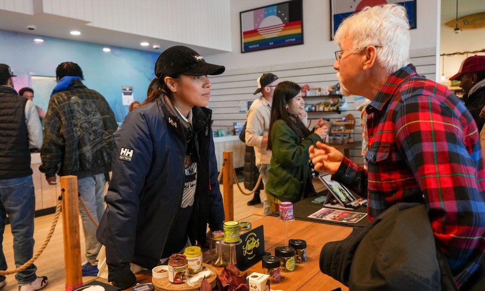 an older gentleman shopping for cannabis